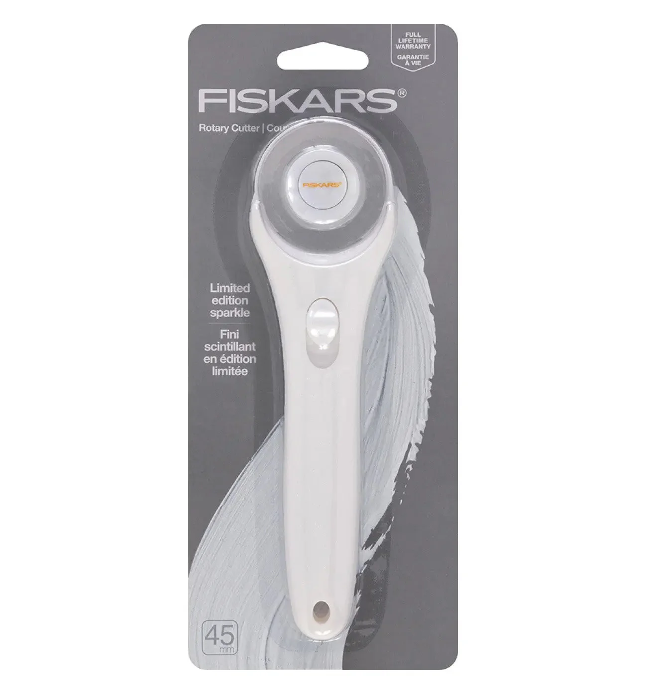 Fiskars 45mm Fashion Stick Rotary Cutter White Sparkle