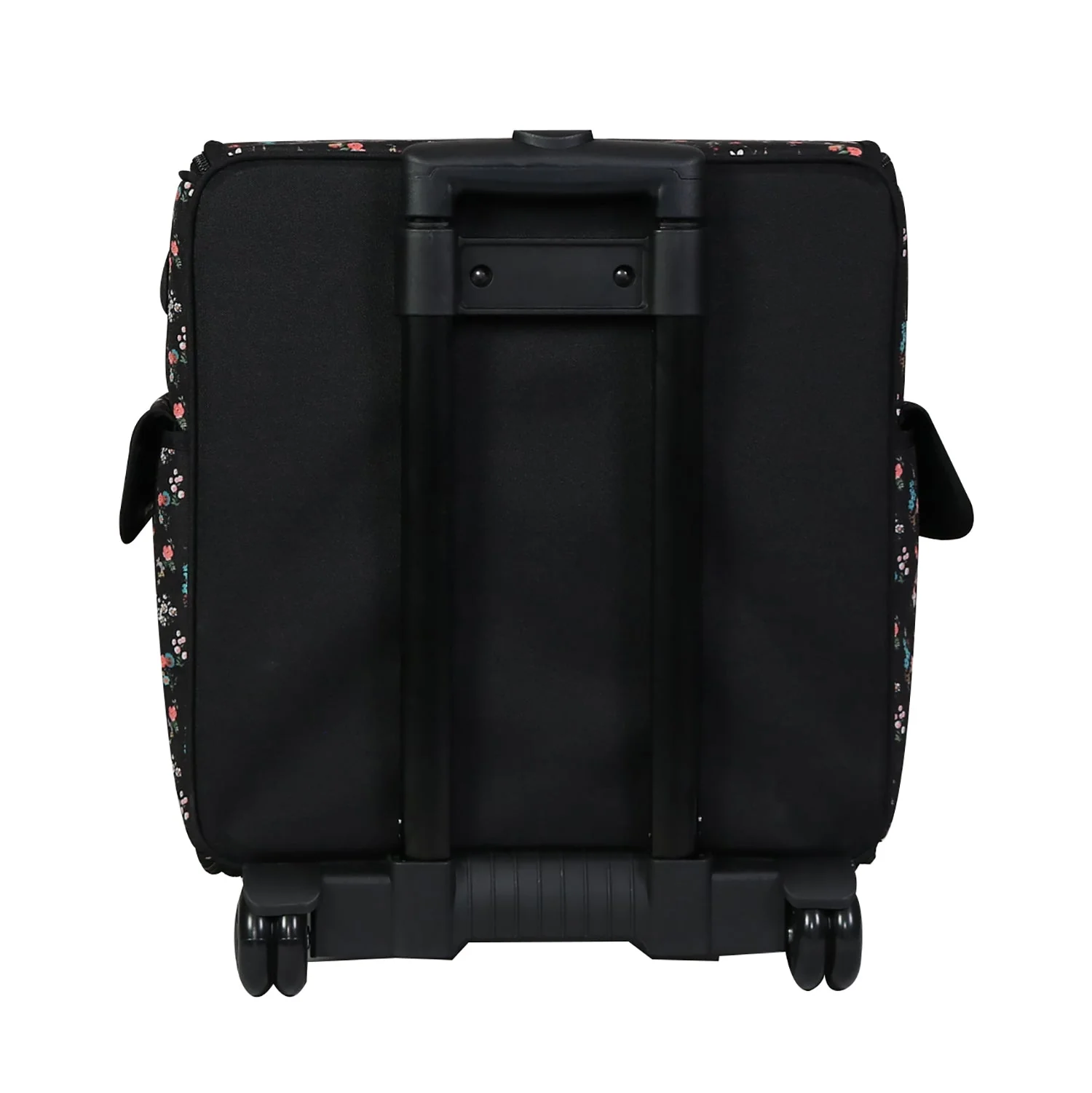 Collapsible Rolling Serger Machine Case, Black Floral - Image 4