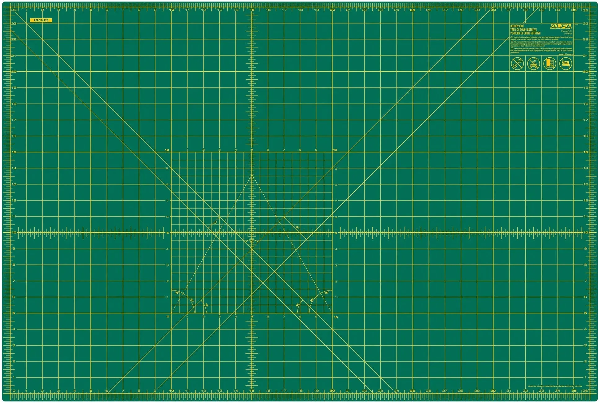 Cutting Mat with Grid 24in x 36in