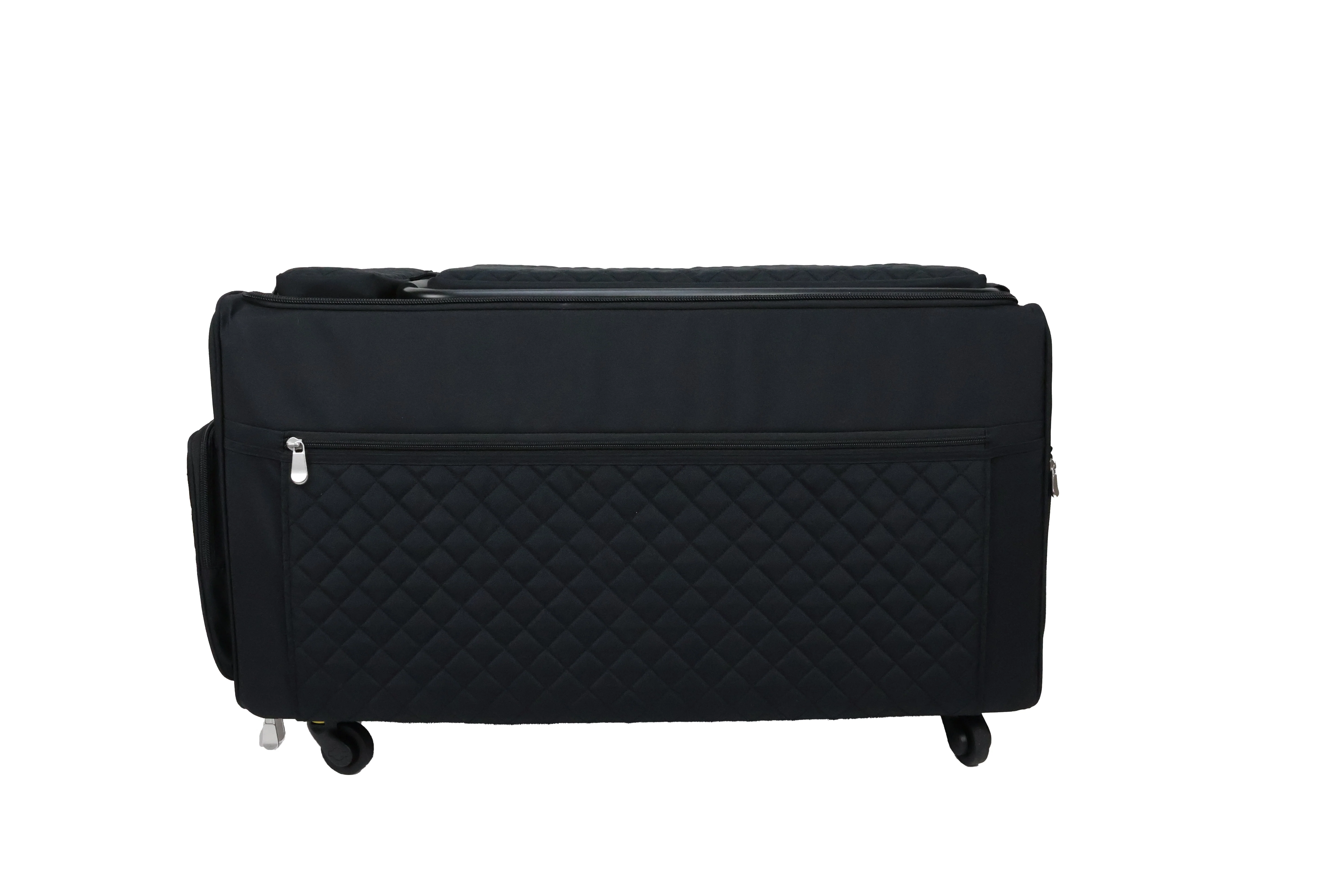 Everything Mary Jumbo 5 Wheel Collapsible Rolling Sewing Machine Storage Case, Black - Image 3