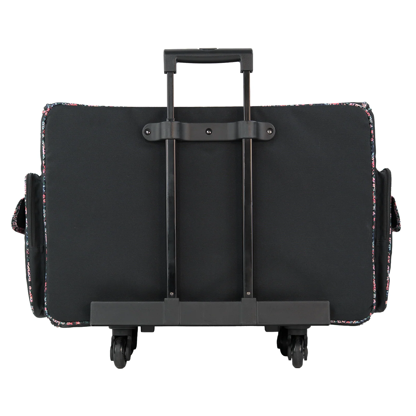 Everything Mary XXL 4 Wheel Collapsible Rolling Sewing Machine Storage Case, Black Floral - Image 10