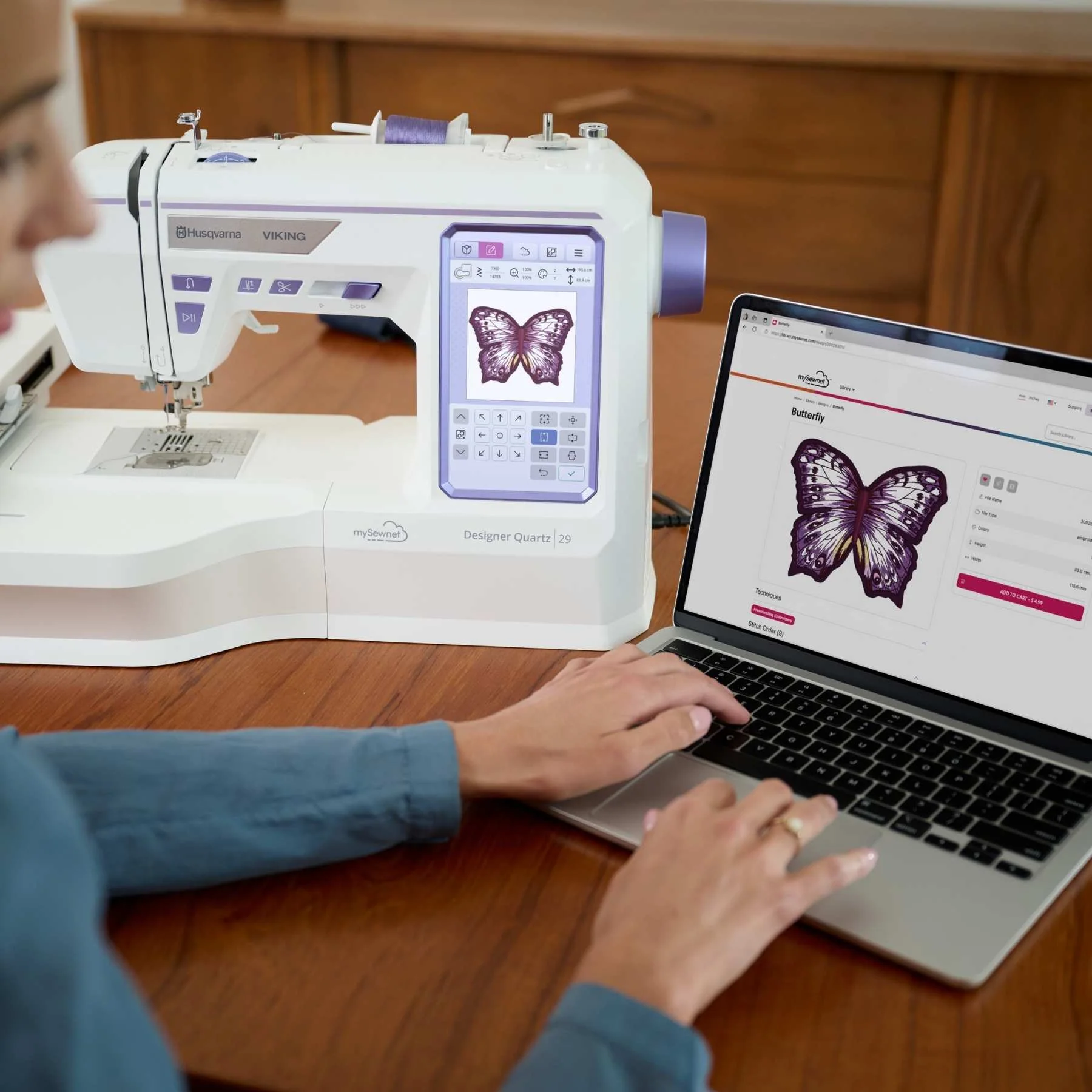 HUSQVARNA® VIKING® DESIGNER QUARTZ™ 29 Sewing & Embroidery Machine Bundle - Image 5