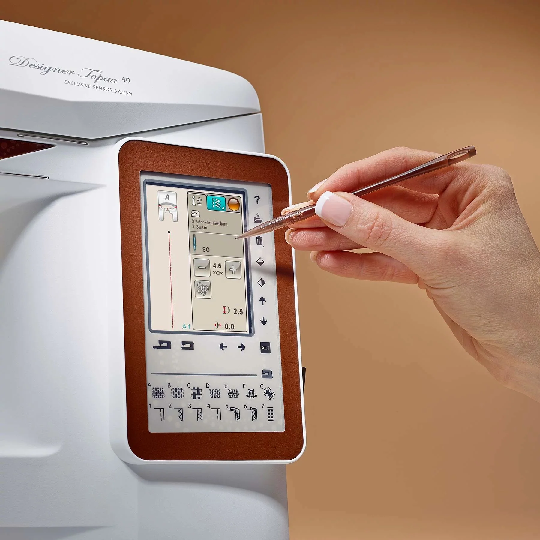HUSQVARNA® VIKING® Refurbished DESIGNER TOPAZ™ 40 Sewing & Embroidery Machine - Image 5