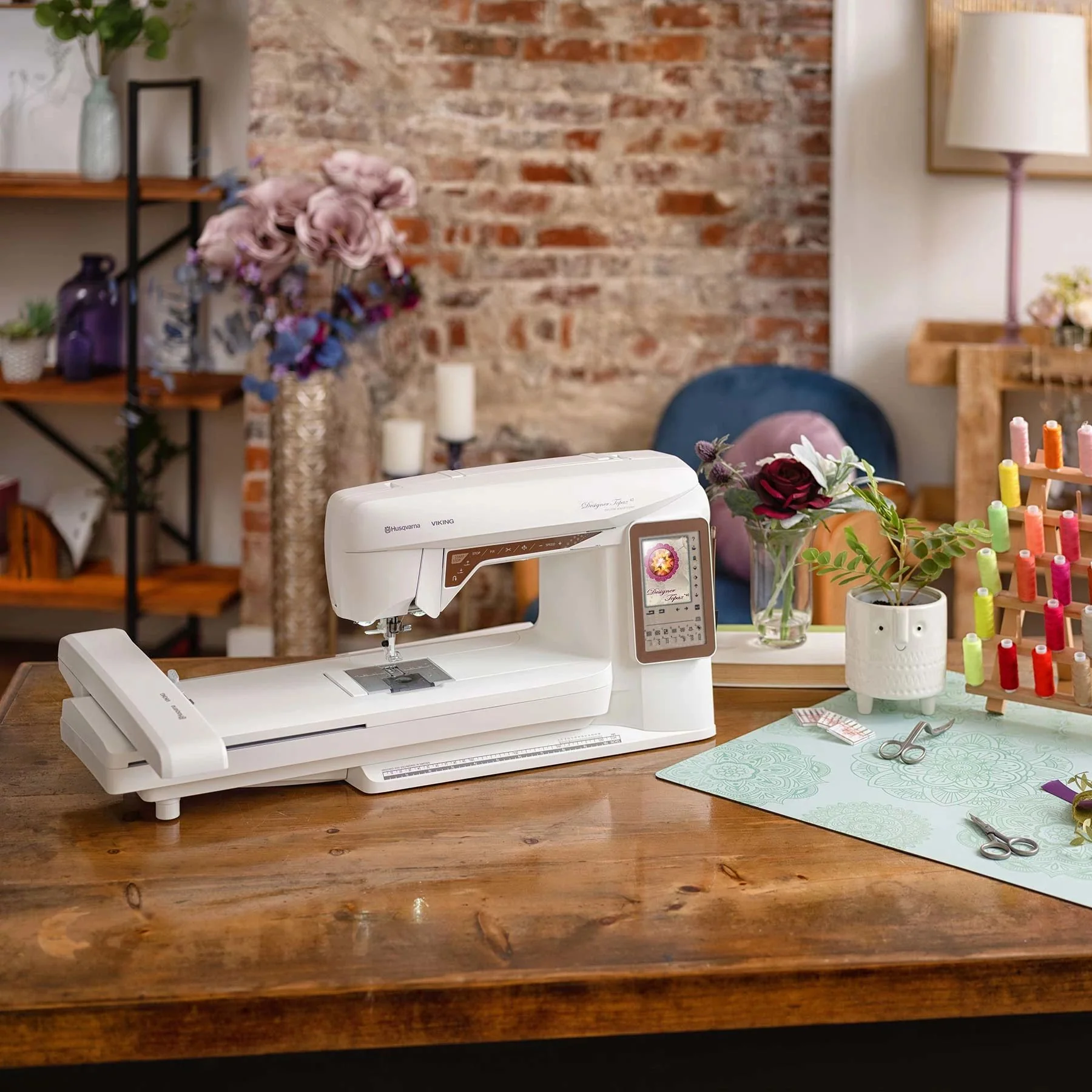 HUSQVARNA® VIKING® Refurbished DESIGNER TOPAZ™ 40 Sewing & Embroidery Machine - Image 8