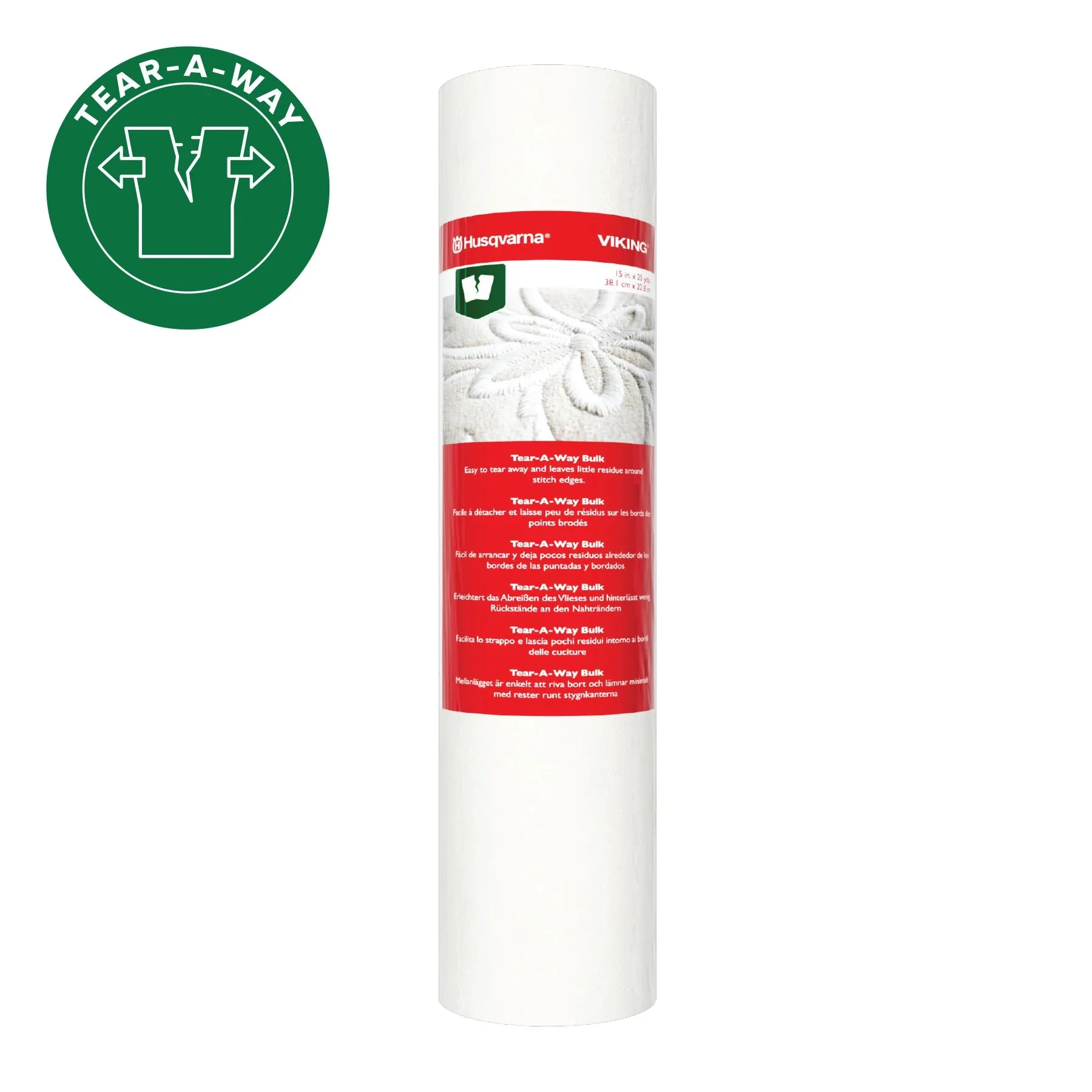 HUSQVARNA® VIKING® Tear-a-Way Bulk Stabilizer 15 Inches x 25 Yards