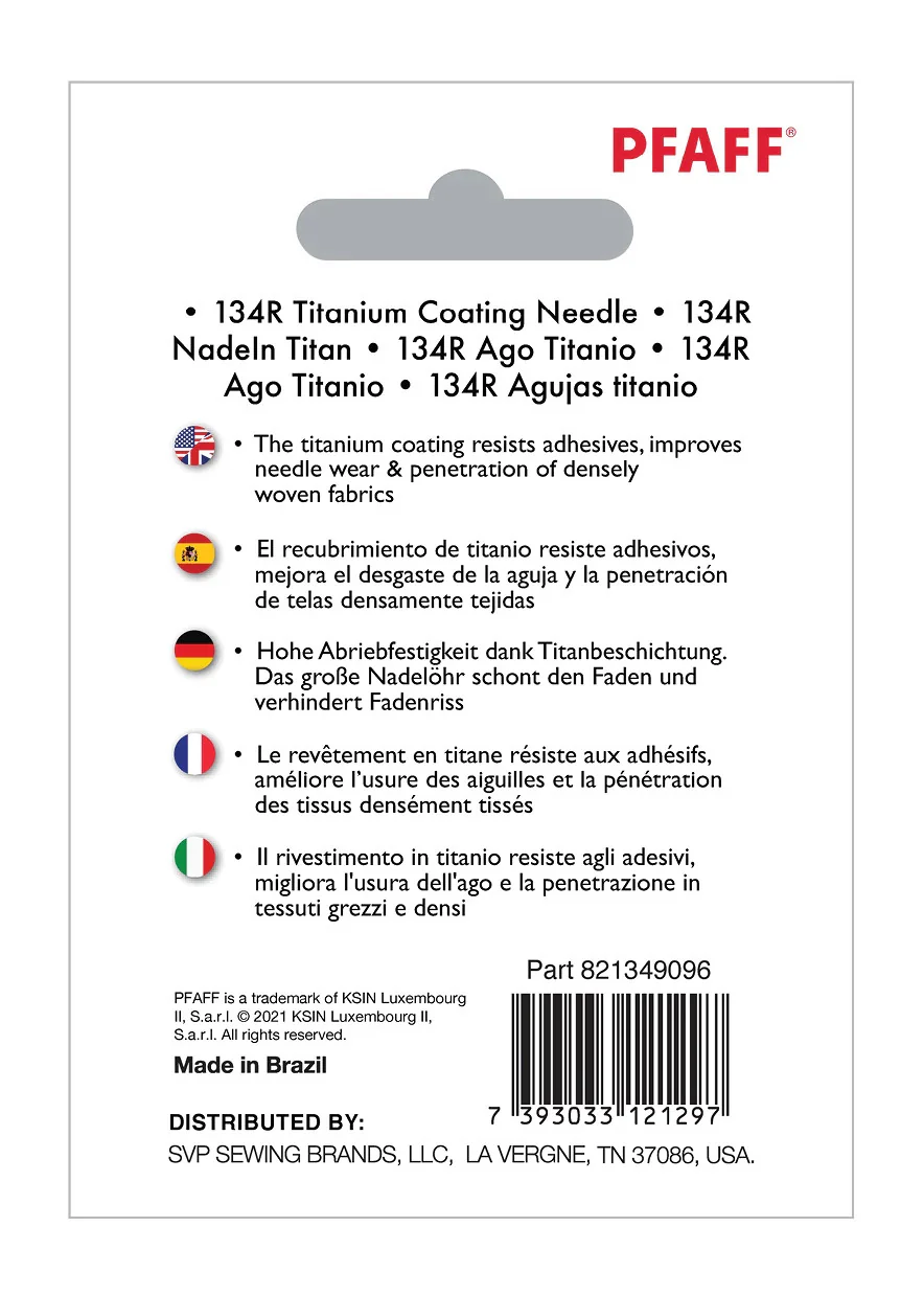 PFAFF® 134R Titanium Needles Size 100/16 10-pack - Image 2
