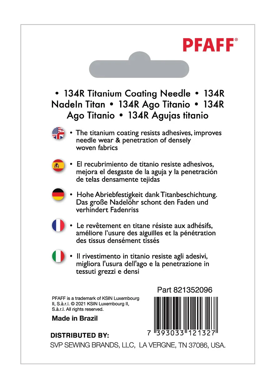 PFAFF® 134R Titanium Needles Size 110/18 10-pack - Image 2