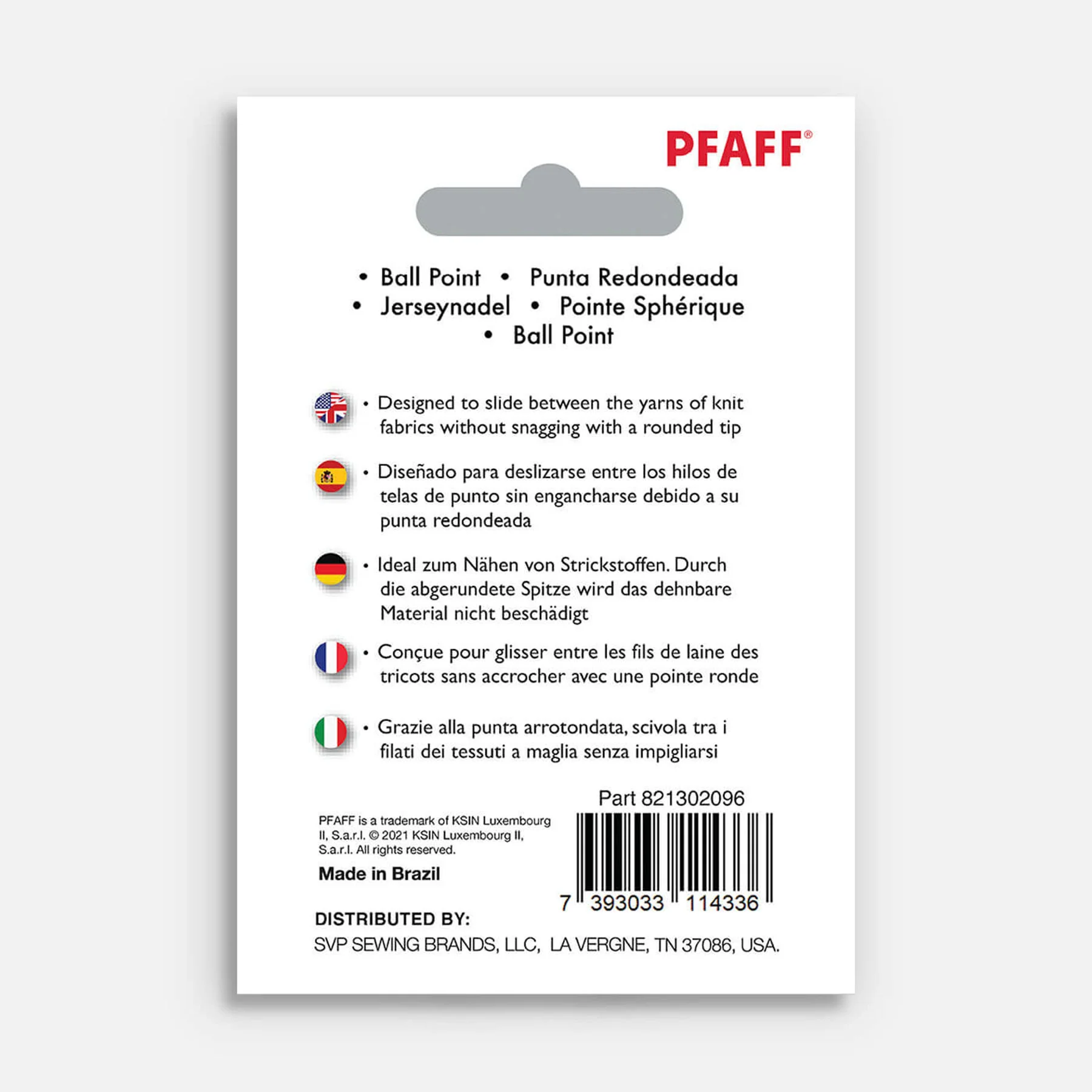 PFAFF® Ball Point Needles Size 90/14 5-Pack - Image 2