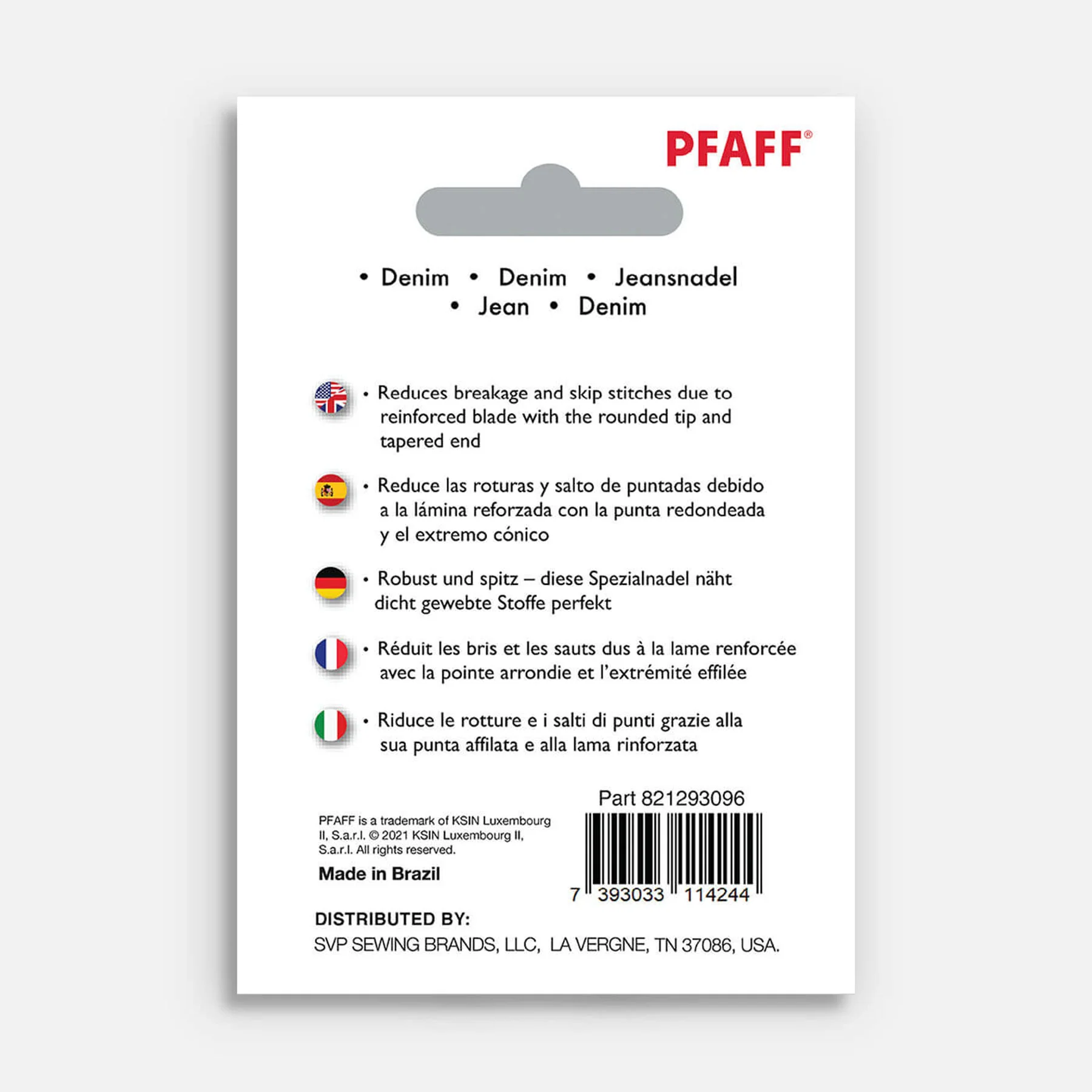 PFAFF® Denim Needles Size 110/18 5-Pack - Image 2
