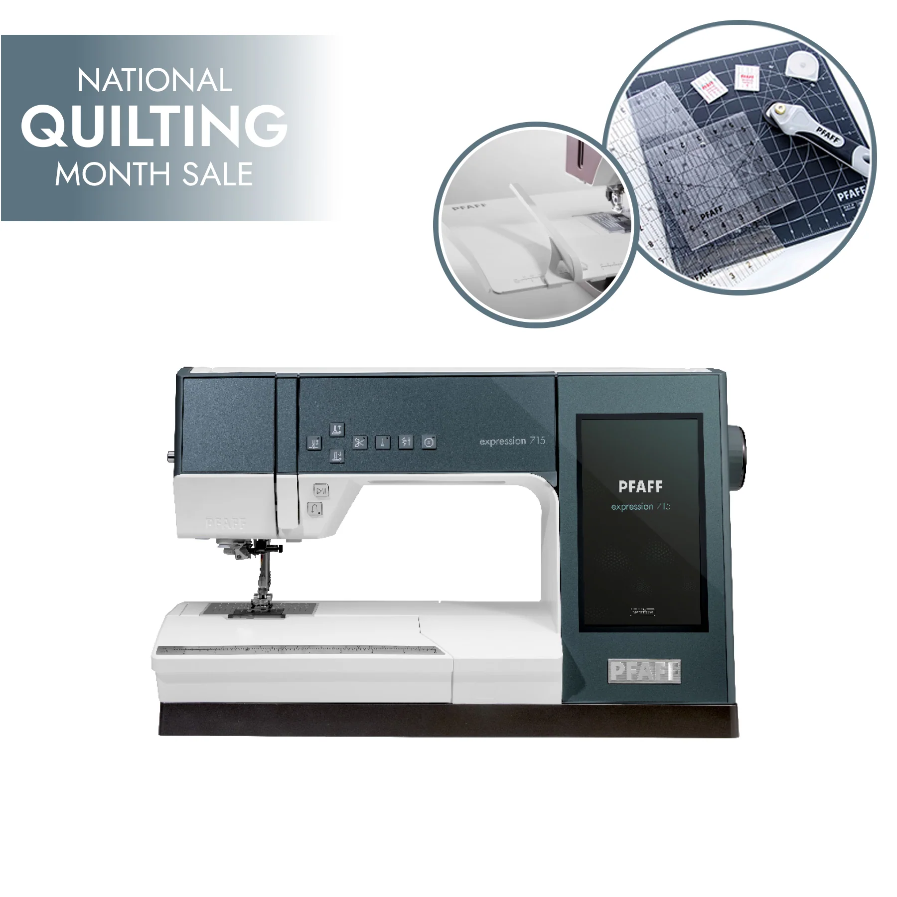 PFAFF® expression™ 715 Sewing Machine Quilting Bundle