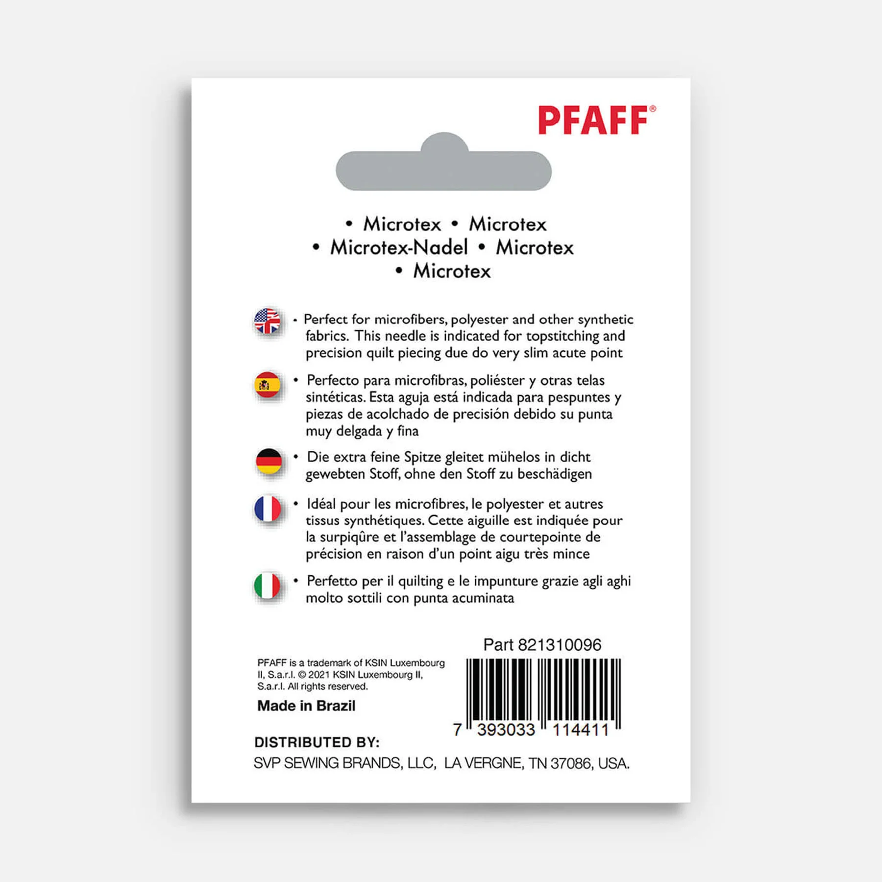 PFAFF® Microtex Needles Size 90/14 5-Pack - Image 2