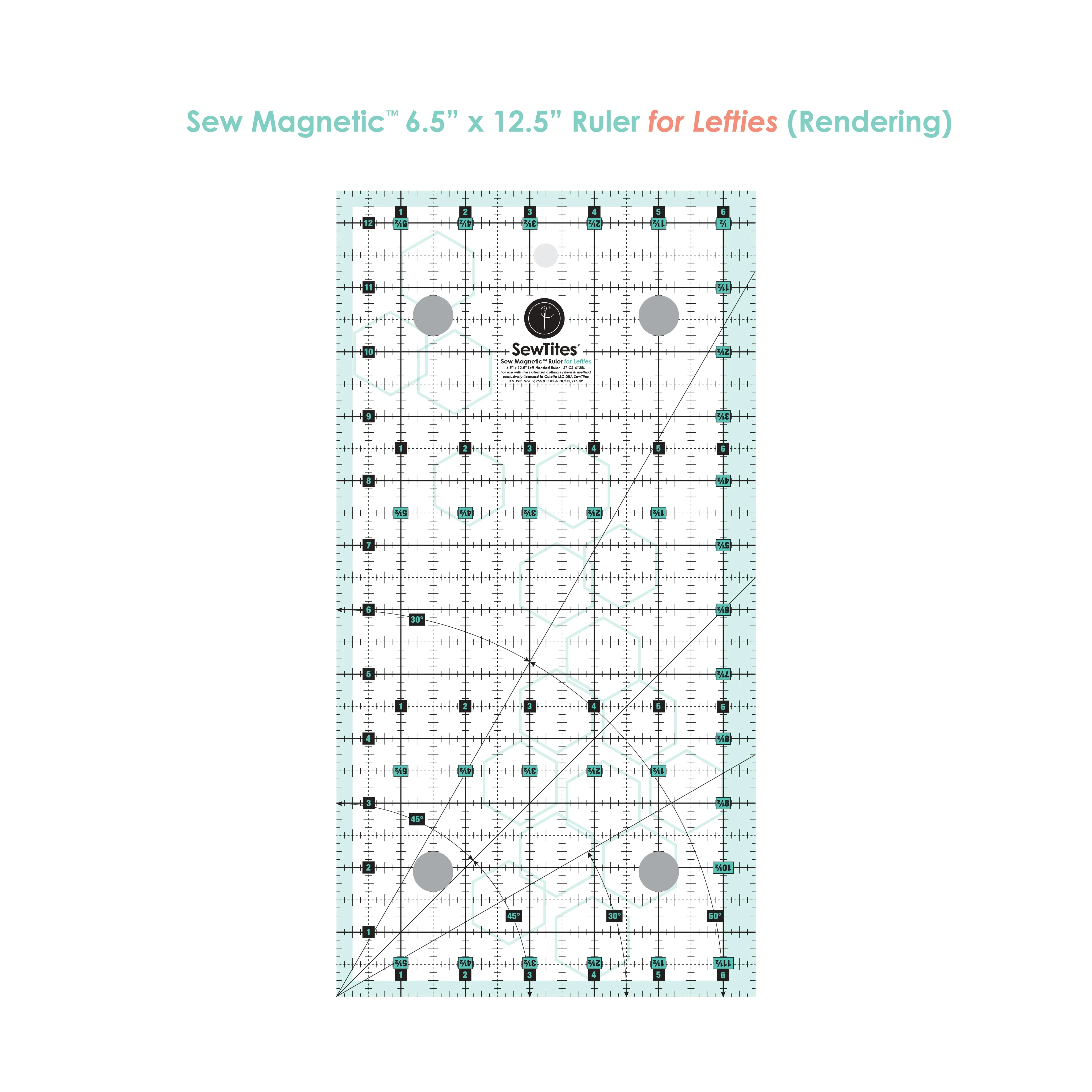 Sew Magnetic 6.5" x 12.5" Ruler by SewTites - Image 4