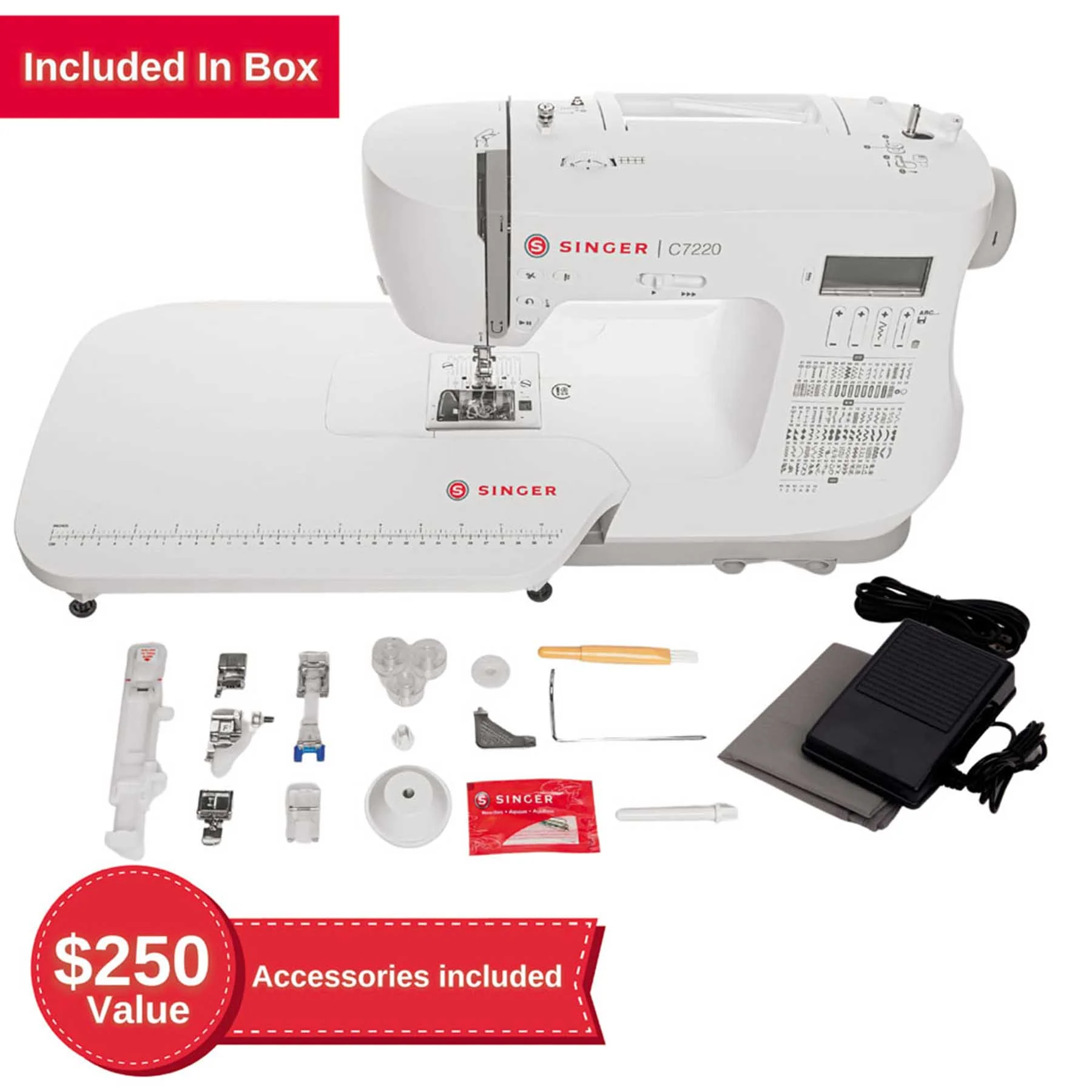 SINGER® C7220 Sewing Machine with Extension Table - Image 3