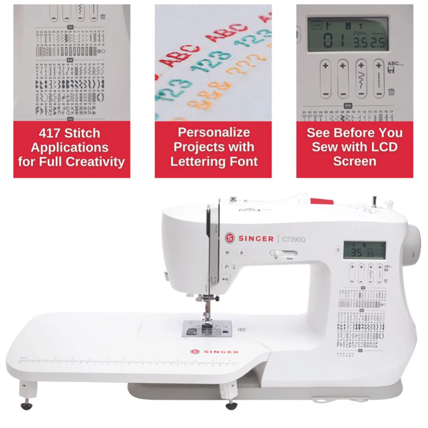 SINGER® C7290Q Sewing & Quilting Machine with Extension Table - Image 4