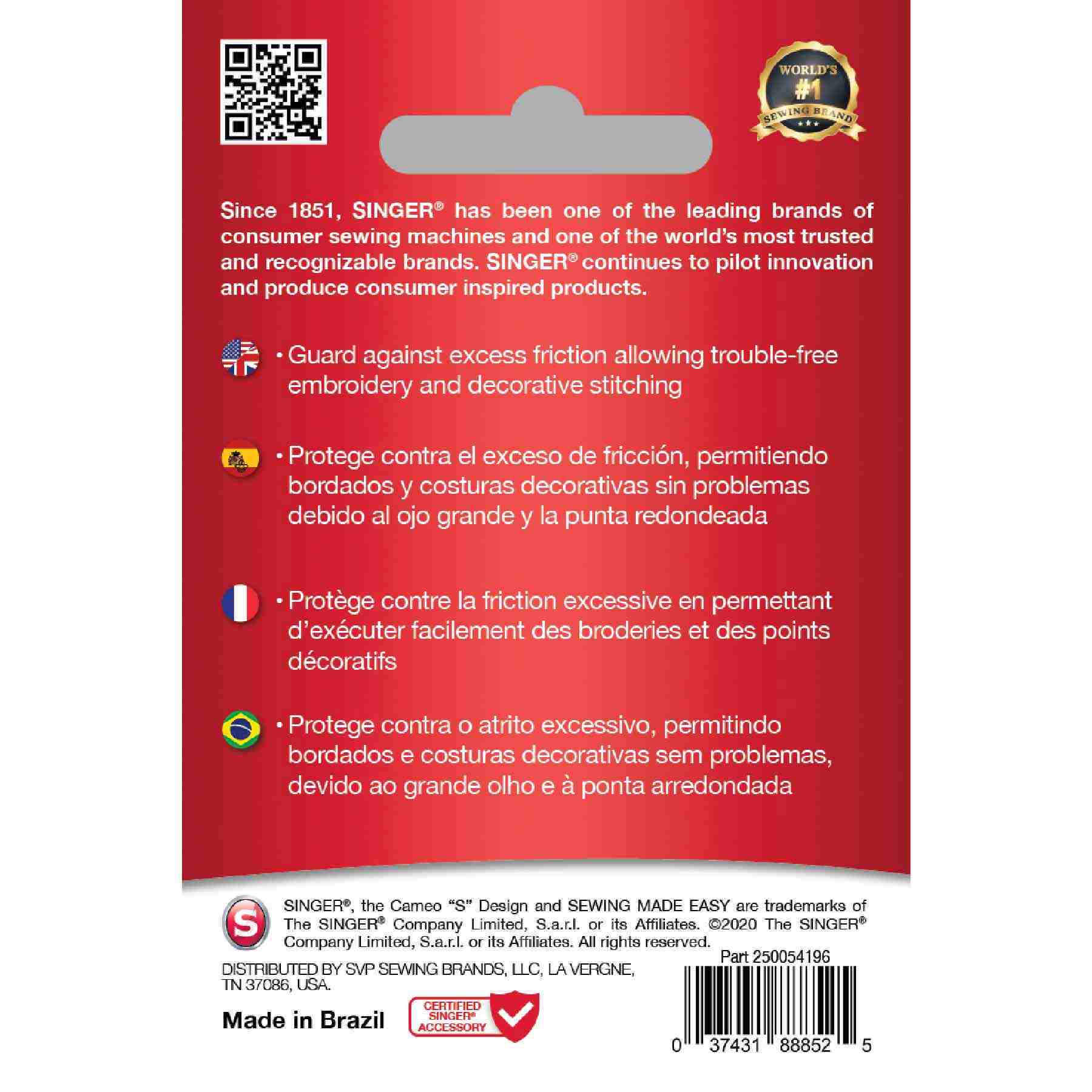 SINGER® Embroidery Needles Assorted Sizes 5-Pack - Image 2