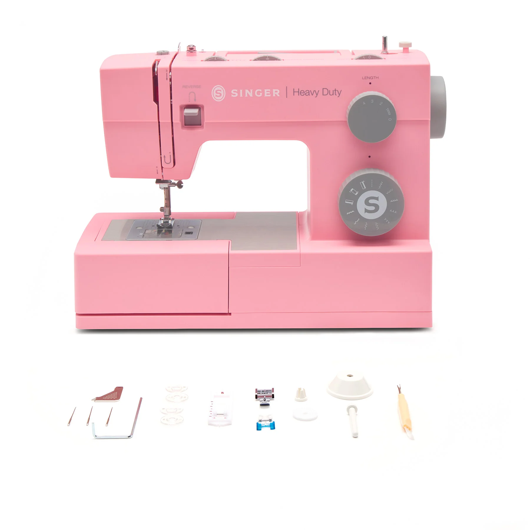SINGER® Heavy Duty 4411 Pink Sewing Machine & Extension Table Bundle - Image 8