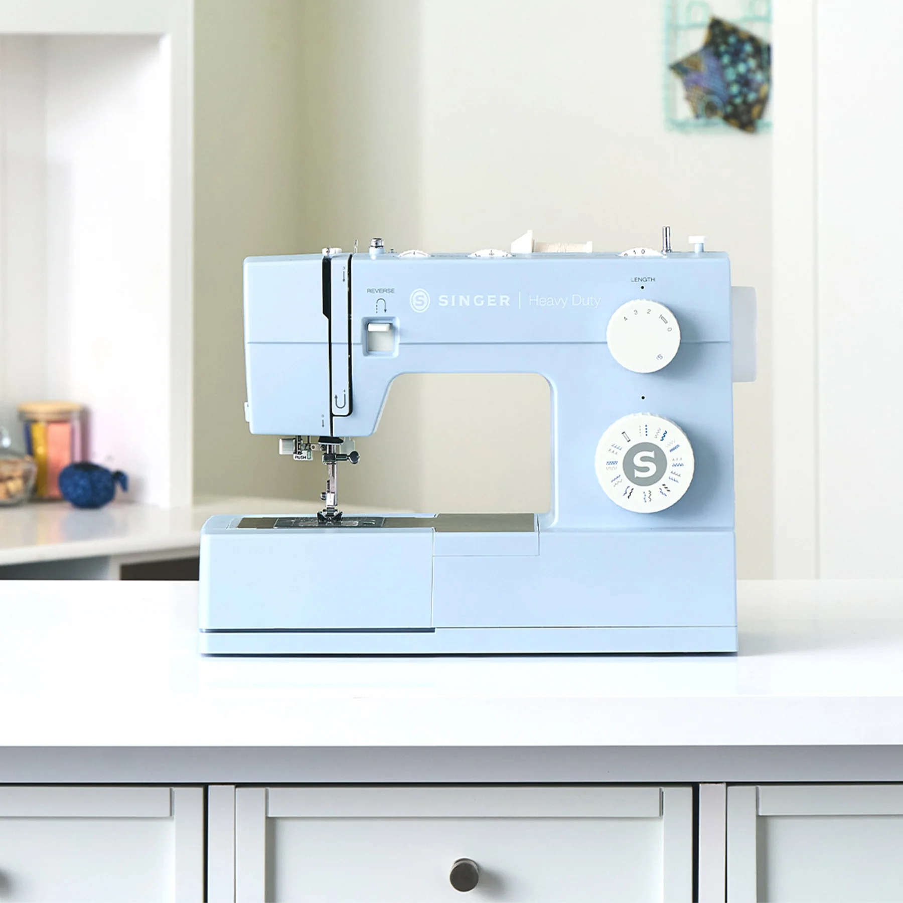 SINGER® Heavy Duty 4423 Meltwater Blue Sewing Machine & Extension Table Bundle - Image 2