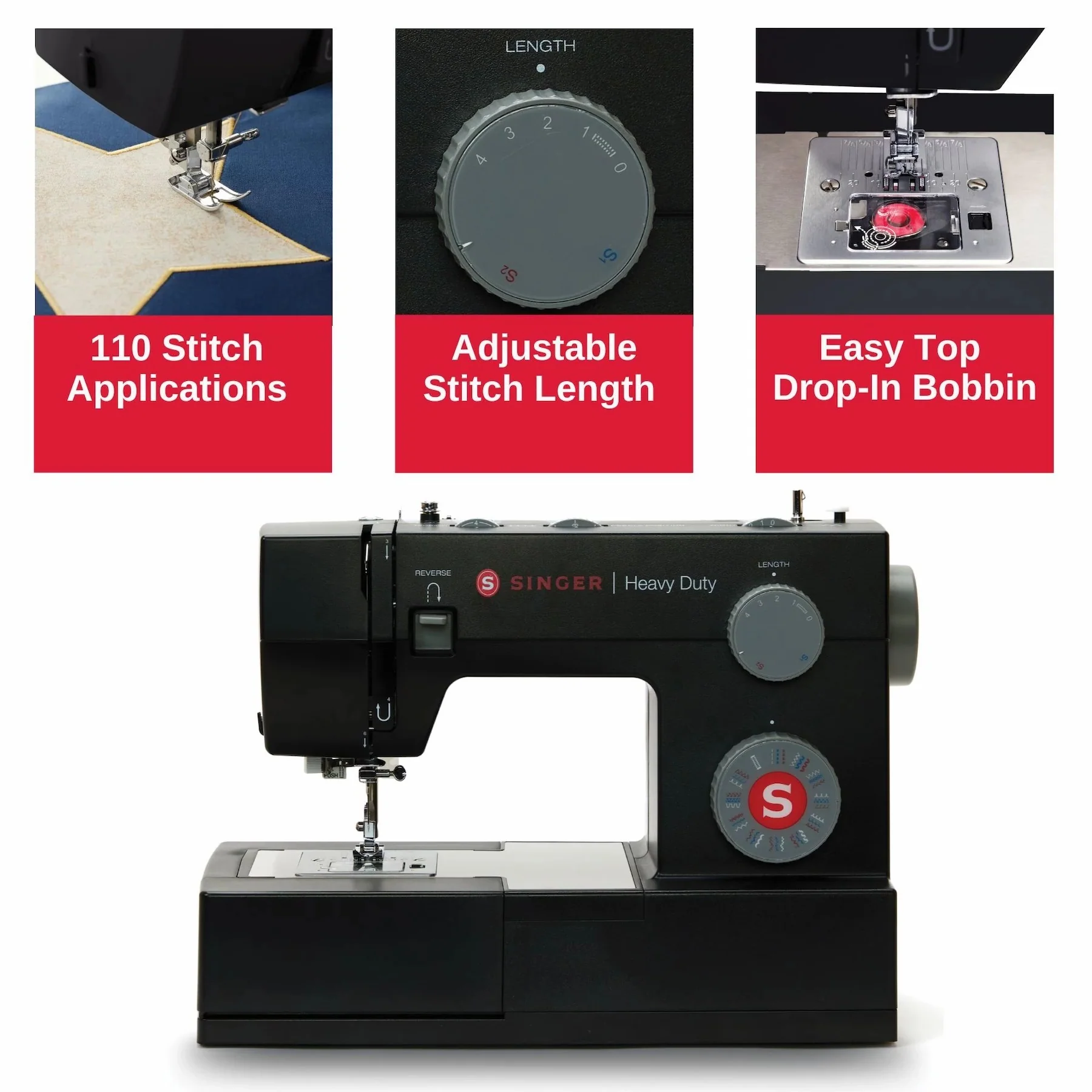 SINGER® Heavy Duty 4432 Black Sewing Machine - Special Edition - Image 6