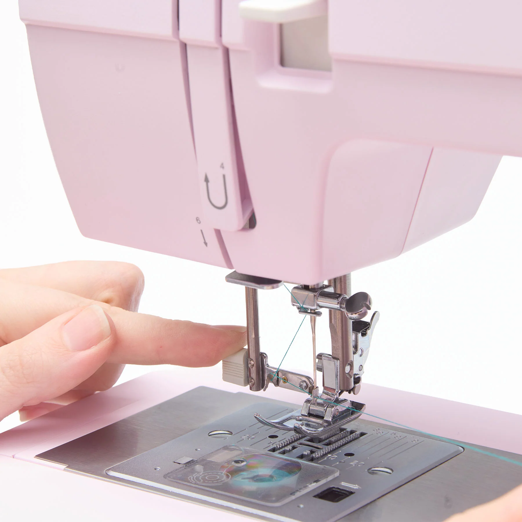 SINGER® Heavy Duty 4452 Rosewater Pink Sewing Machine & Extension Table Bundle - Image 10