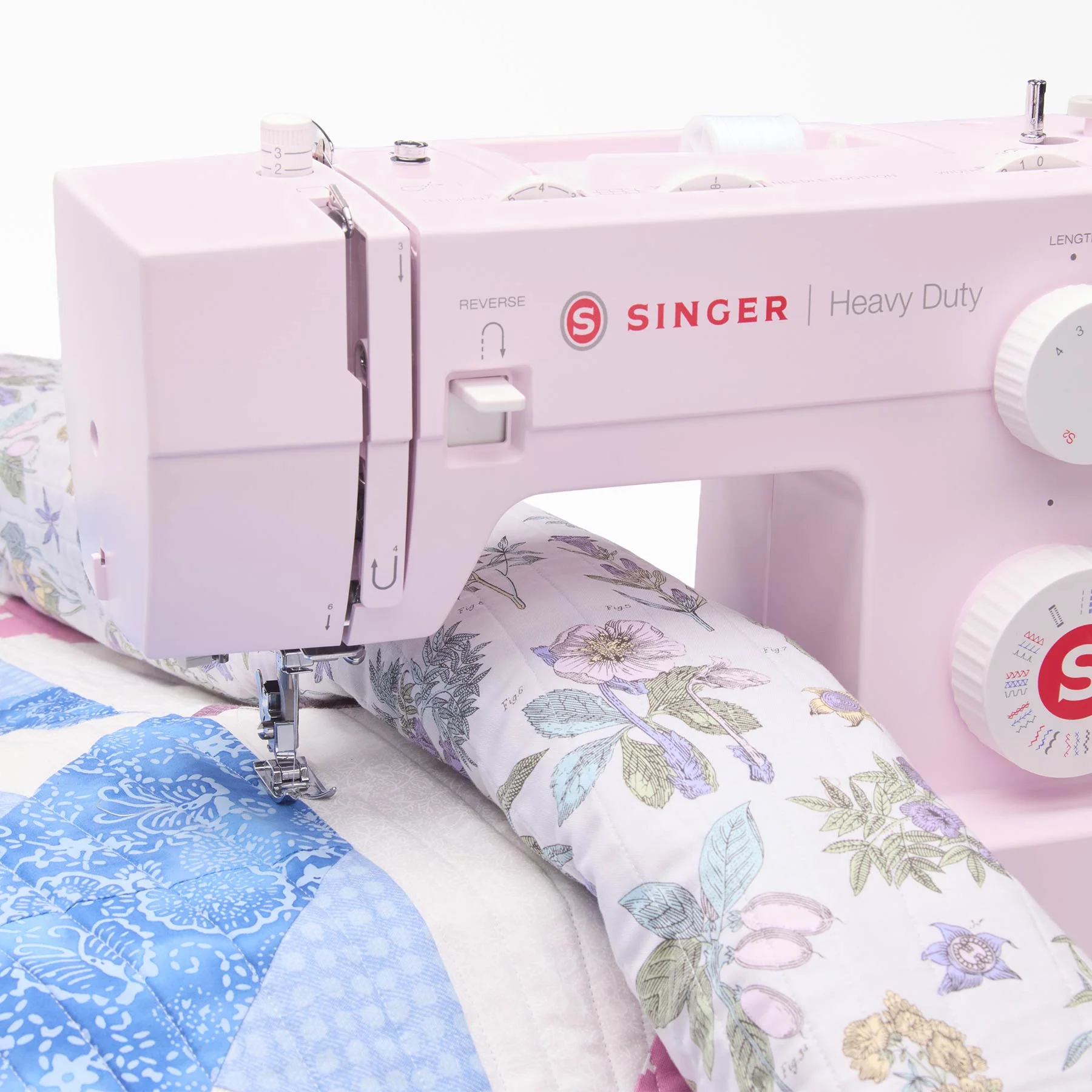 SINGER® Heavy Duty 4452 Rosewater Pink Sewing Machine & Extension Table Bundle - Image 8