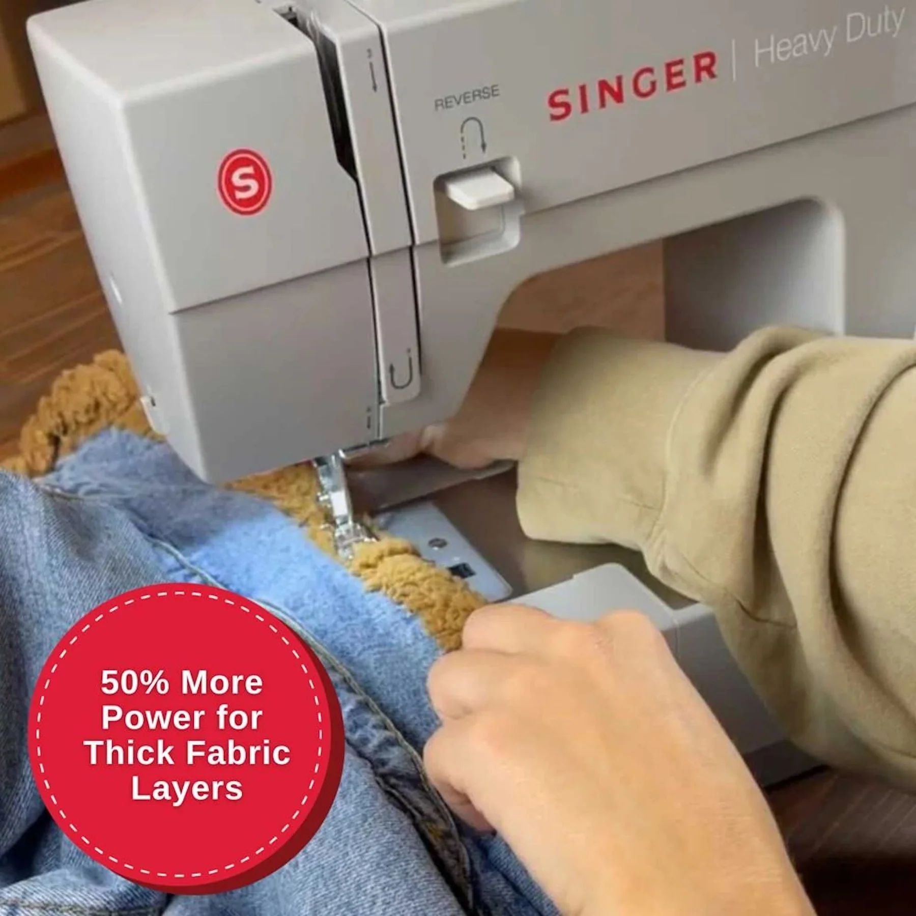 SINGER® Heavy Duty 6360 Sewing Machine with Extension Table - Image 5