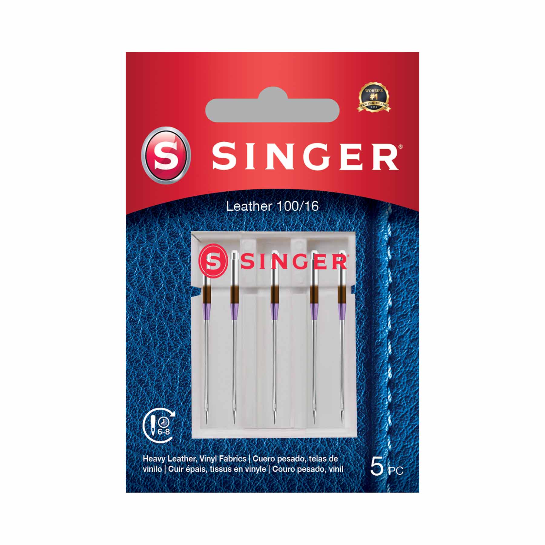SINGER® Leather Needles 100/16 5-Pack