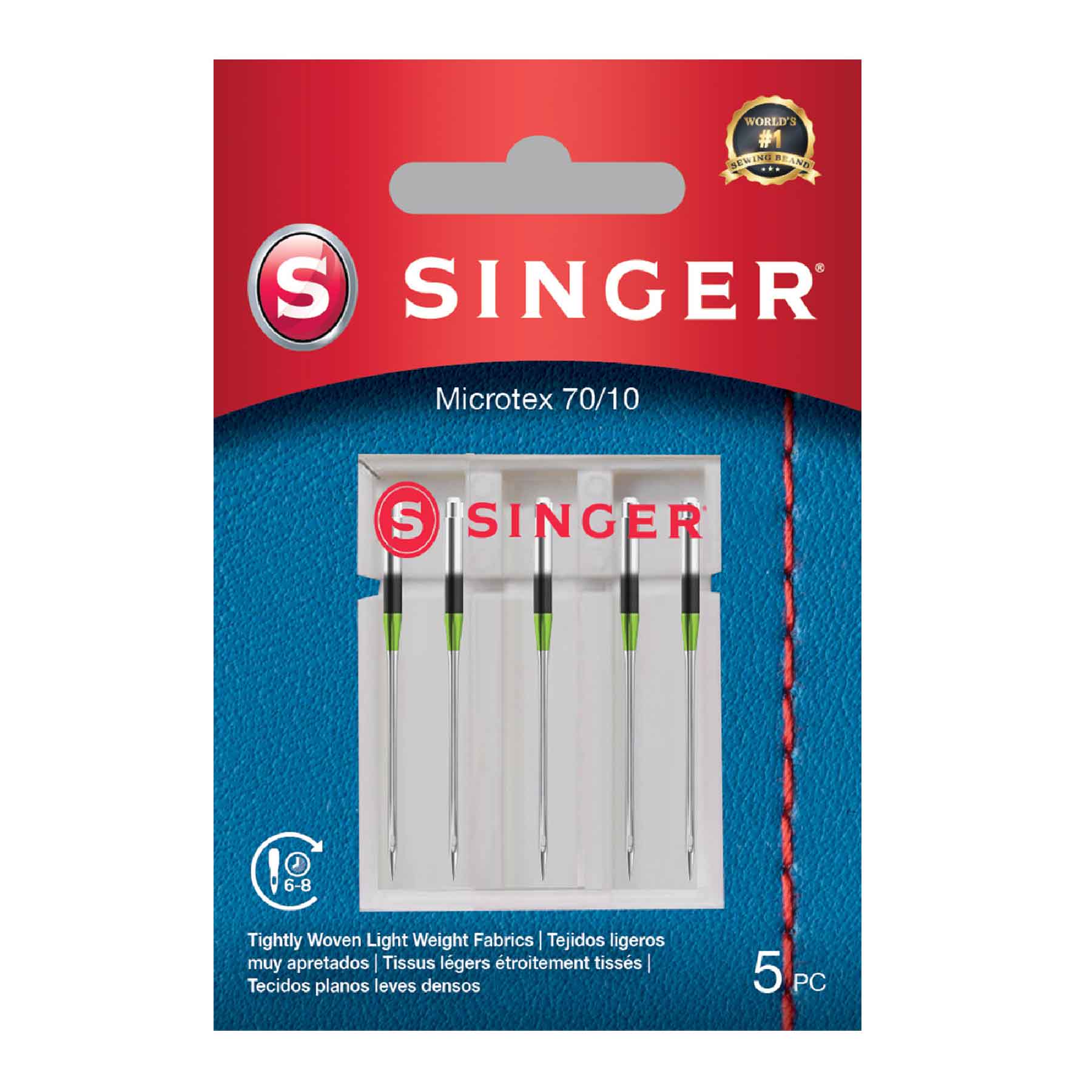 SINGER® Microtex Needles Size 70/10 5-Pack