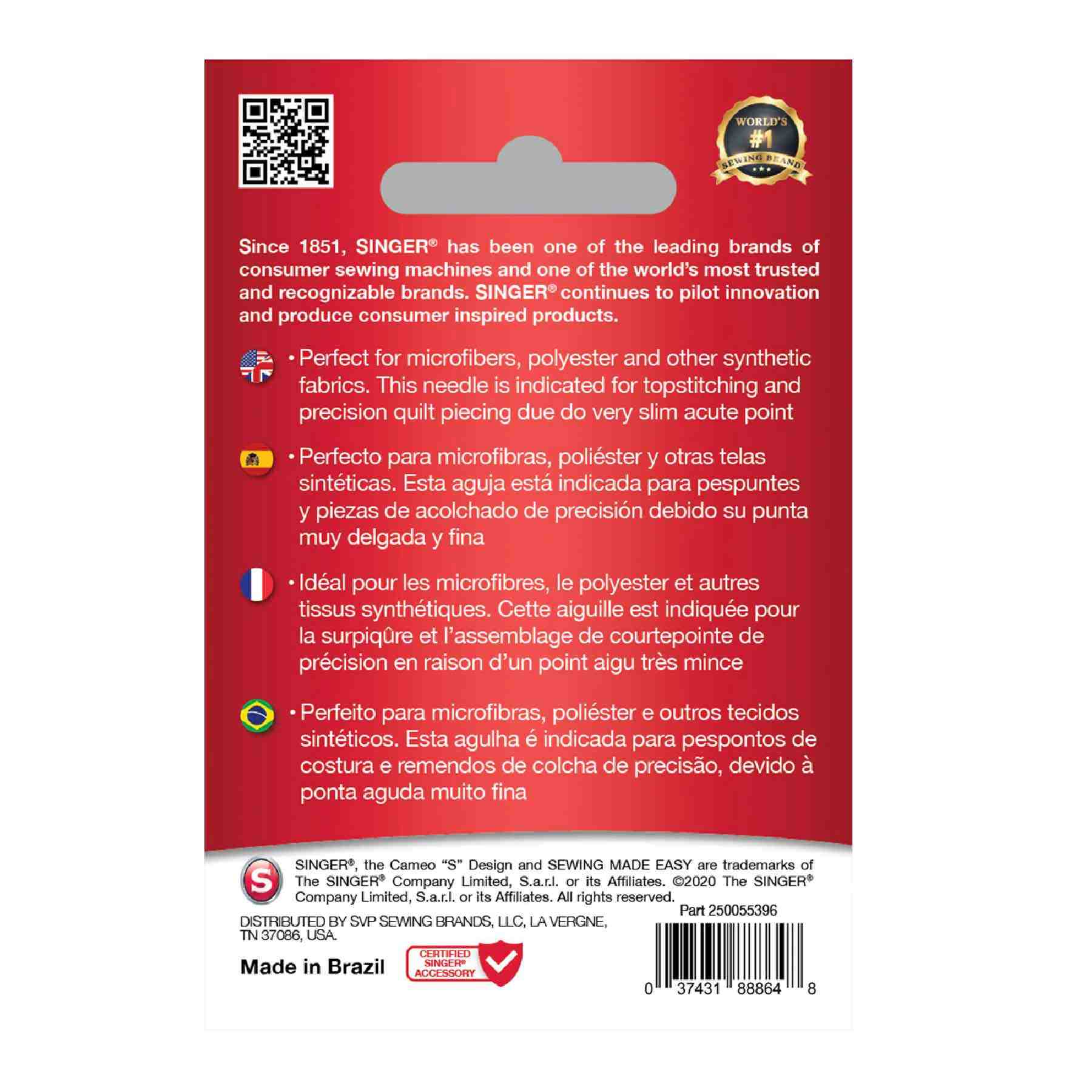 SINGER® Microtex Needles Size 70/10 5-Pack - Image 2