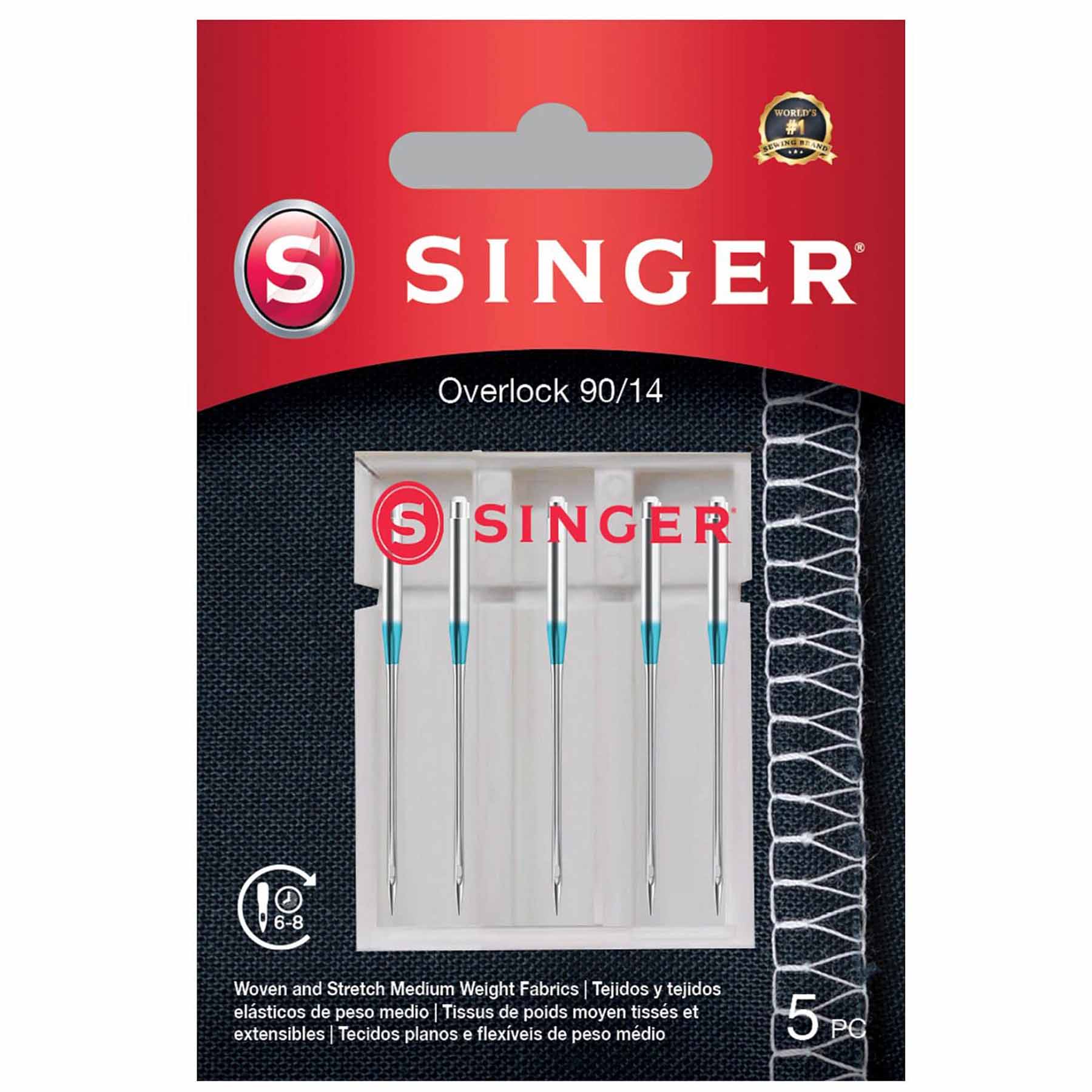 SINGER® Overlock Needles 90/14 5-Pack