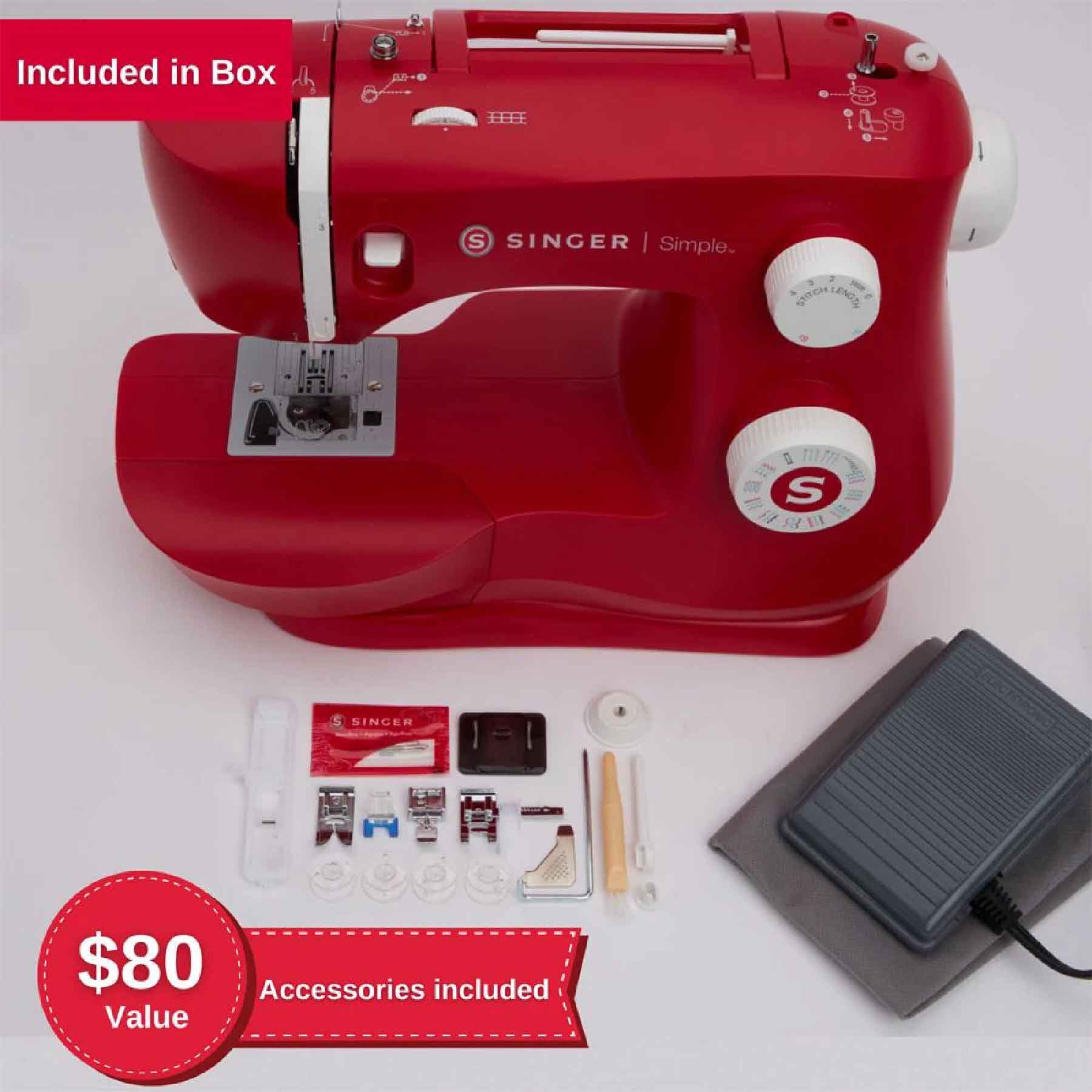 SINGER® Simple 3337 Red Sewing Machine - Image 3