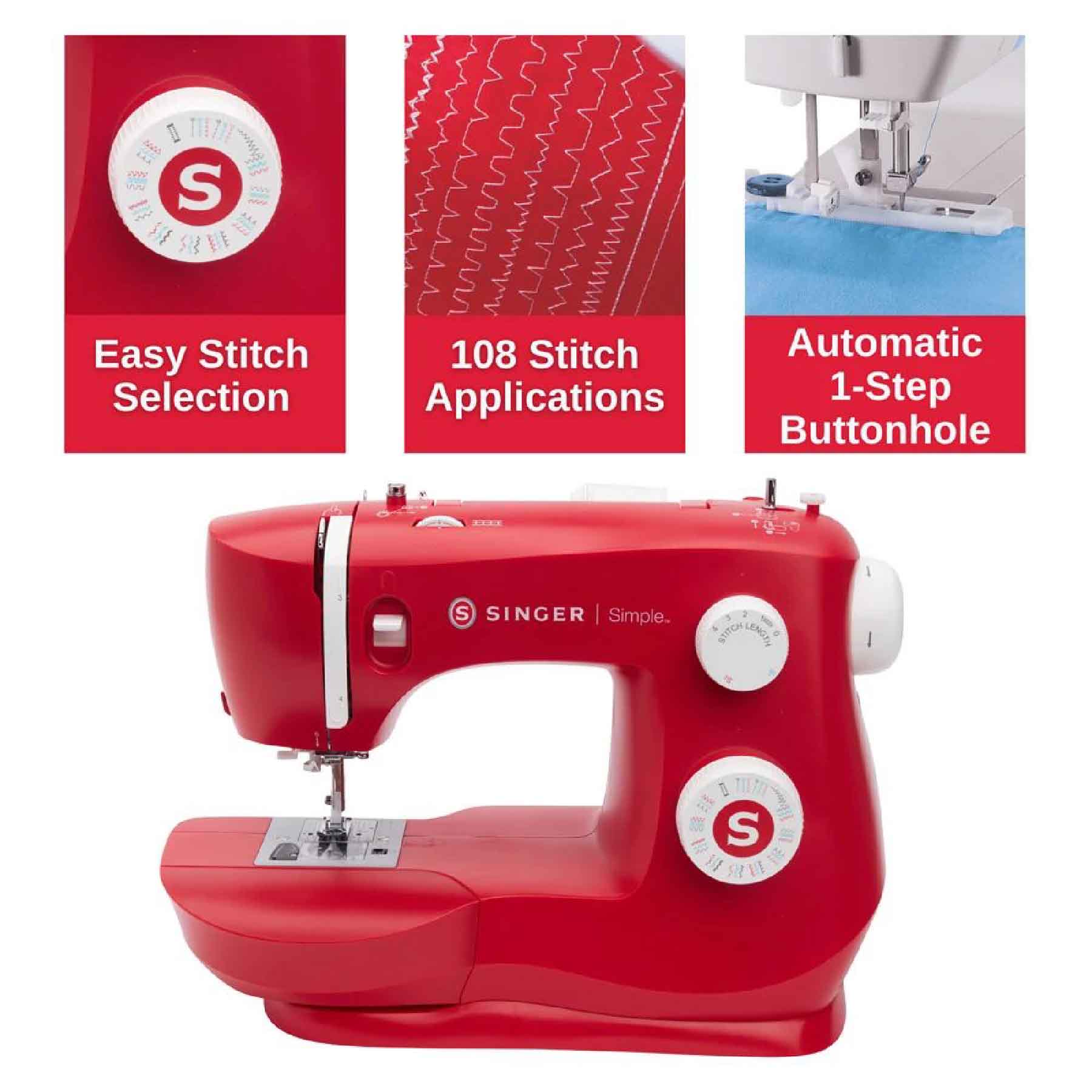 SINGER® Simple 3337 Red Sewing Machine - Image 4