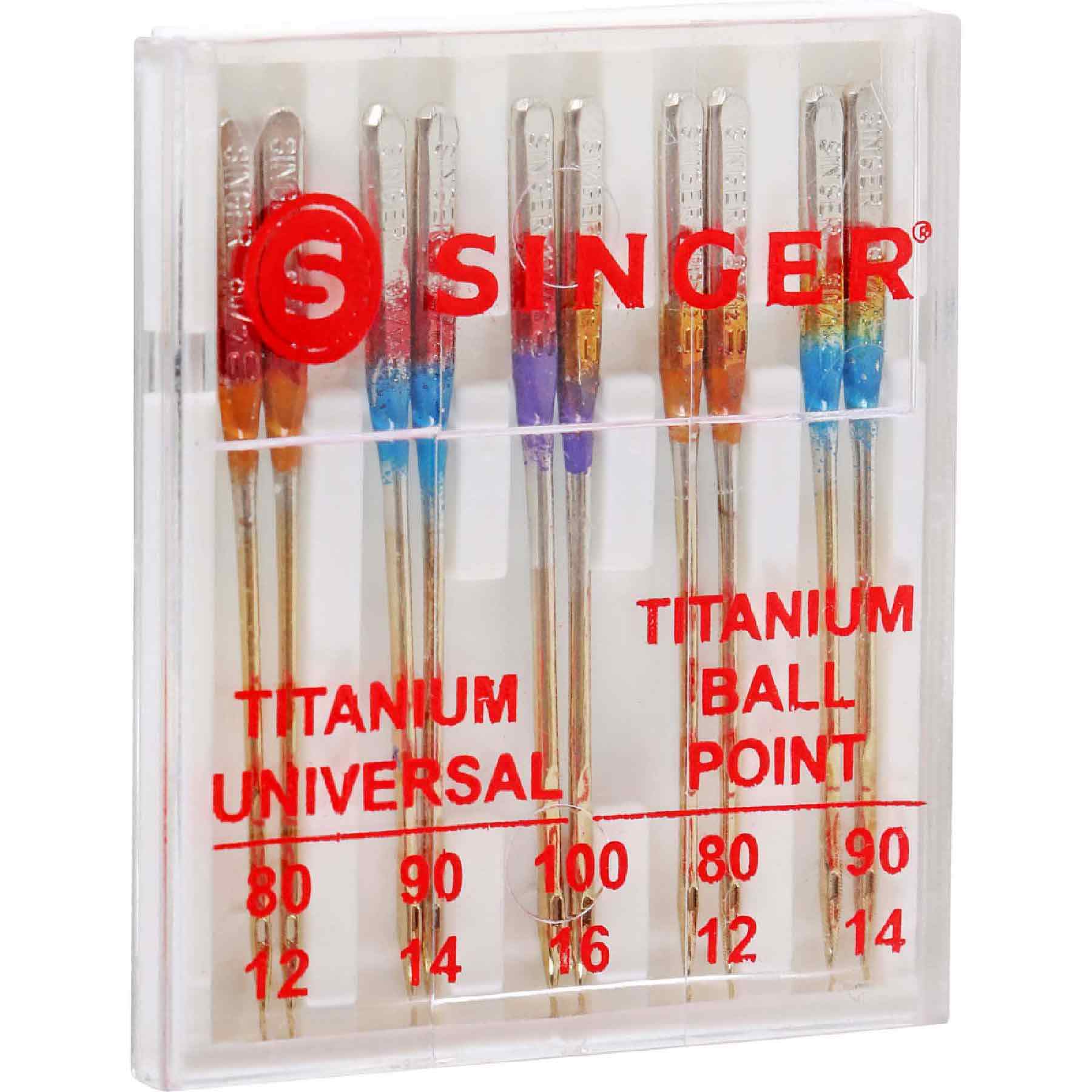 SINGER® Titanium Universal & Ball Point Needles, Assorted Sizes - Image 2
