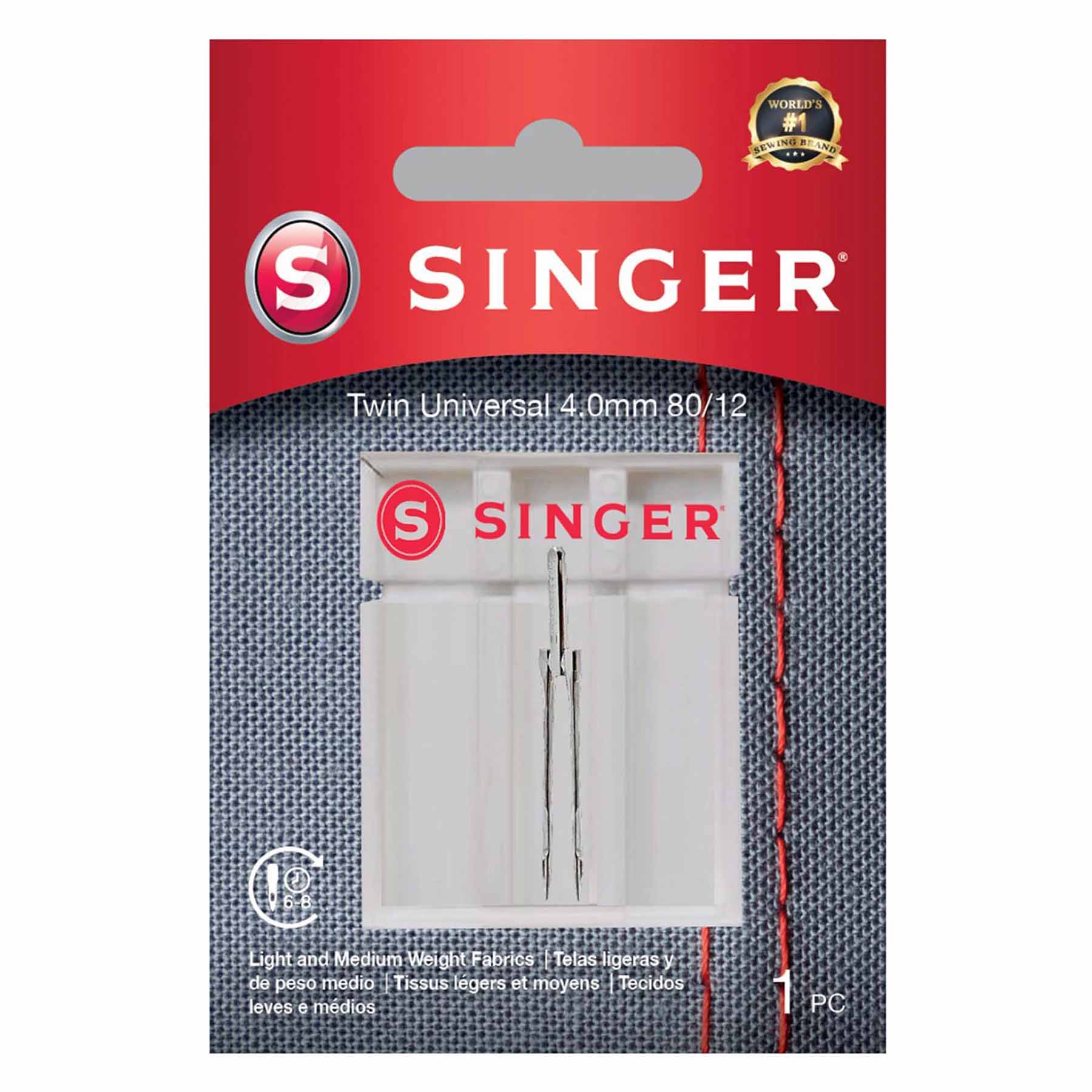 SINGER® Twin Universal Needle 4MM - Size 80/12