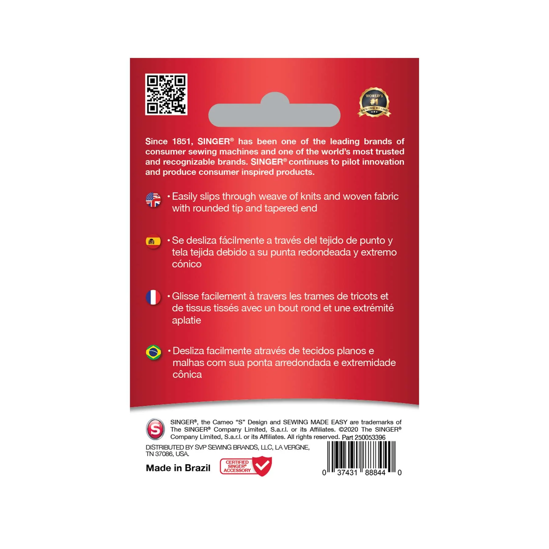 SINGER® Universal Needles Assorted Sizes 10-Pack - Image 2